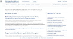 Desktop Screenshot of palyazatmenedzser.hu