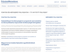 Tablet Screenshot of palyazatmenedzser.hu